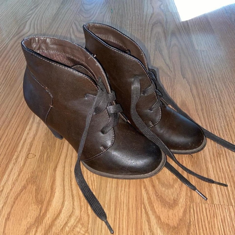 Brown Leather Ankle Boots